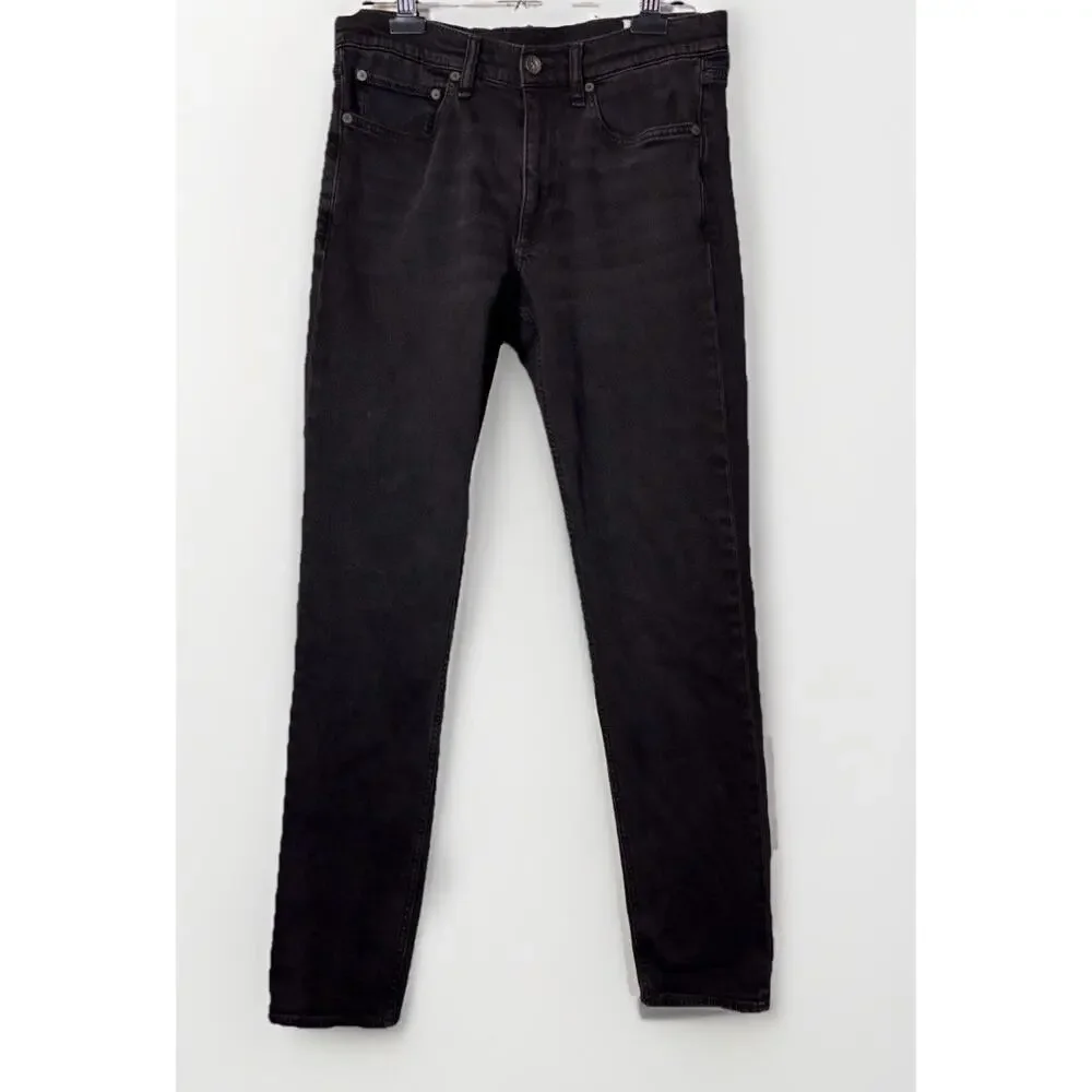 rag & bone Fit 2 Rogen Men 's Denim Slim Jeans - Black Dark Gray, 31 x 32